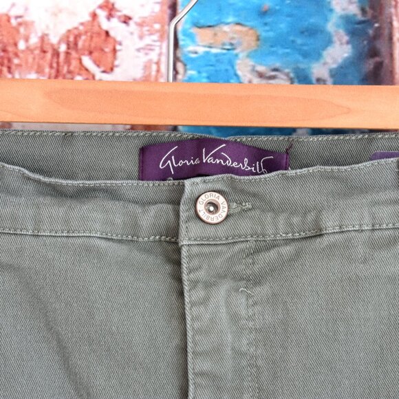 Women's Gloria Vanderbilt Jeans Amanda Straight Leg SIZE 16 Green - Picture 3 of 9